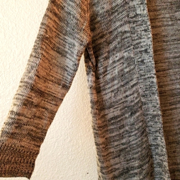 Cotton On Black/White Space-dyed Long Open Front Duster Cardigan Size S - Picture 4 of 6